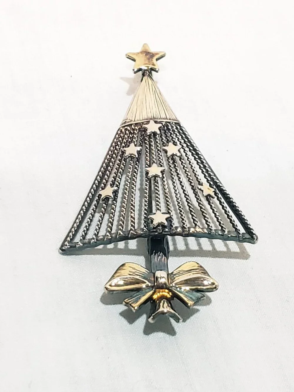 Christmas Tree Bow Stars Brooch Pin 3